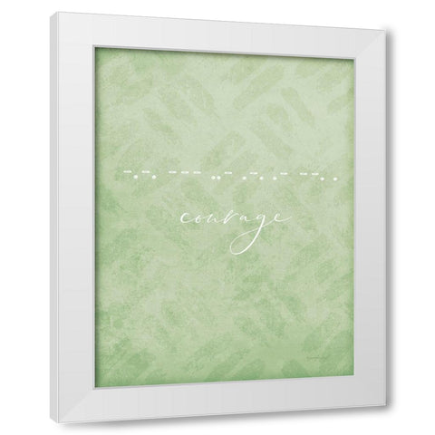 Courage White Modern Wood Framed Art Print by Pugh, Jennifer
