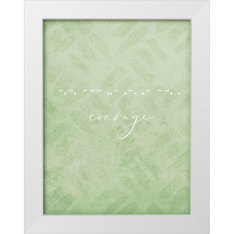 Courage White Modern Wood Framed Art Print by Pugh, Jennifer