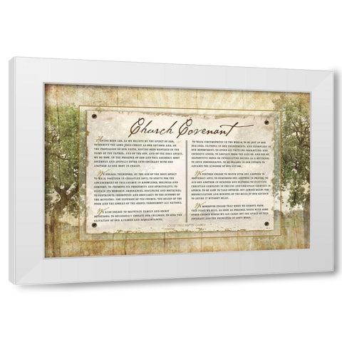 Church Covenant White Modern Wood Framed Art Print by Pugh, Jennifer