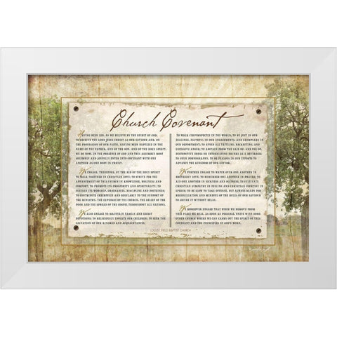 Church Covenant White Modern Wood Framed Art Print by Pugh, Jennifer