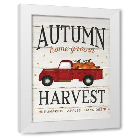 Autumn Harvest White Modern Wood Framed Art Print by Pugh, Jennifer