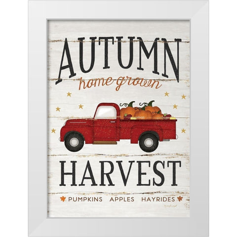 Autumn Harvest White Modern Wood Framed Art Print by Pugh, Jennifer