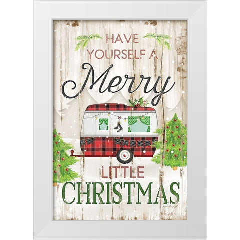 Merry Christmas White Modern Wood Framed Art Print by Pugh, Jennifer