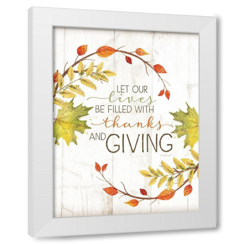 Let Our Lives Be Filled White Modern Wood Framed Art Print by Pugh, Jennifer