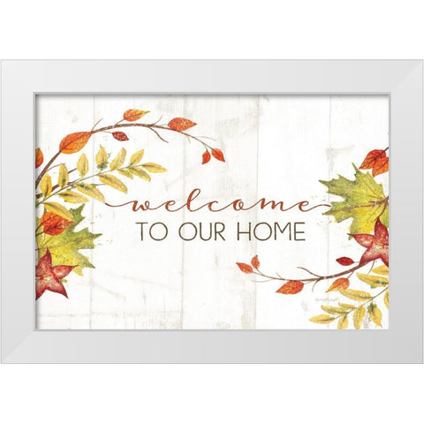 Welcome to Our Home White Modern Wood Framed Art Print by Pugh, Jennifer
