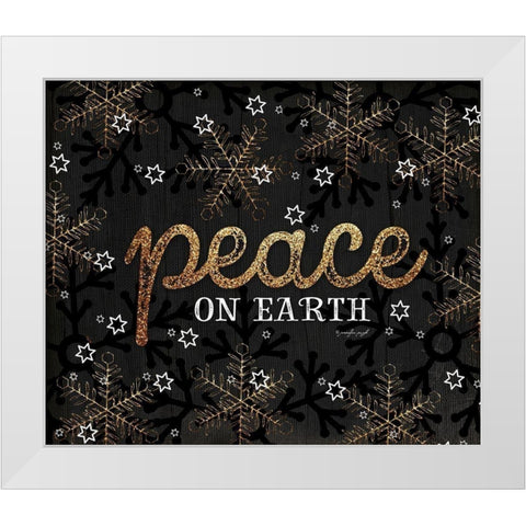 Peace White Modern Wood Framed Art Print by Pugh, Jennifer