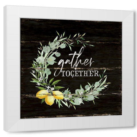 Gather Together White Modern Wood Framed Art Print by Pugh, Jennifer