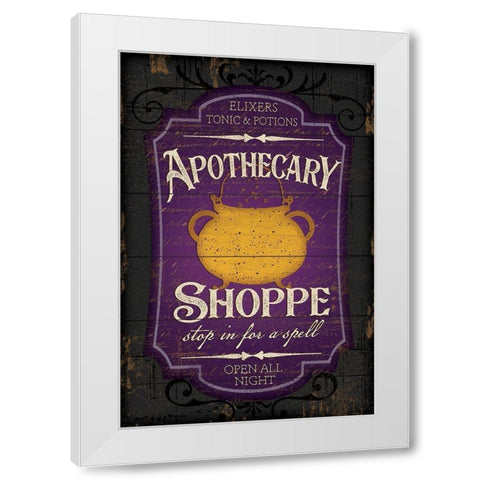 Apothecary Shoppe White Modern Wood Framed Art Print by Pugh, Jennifer
