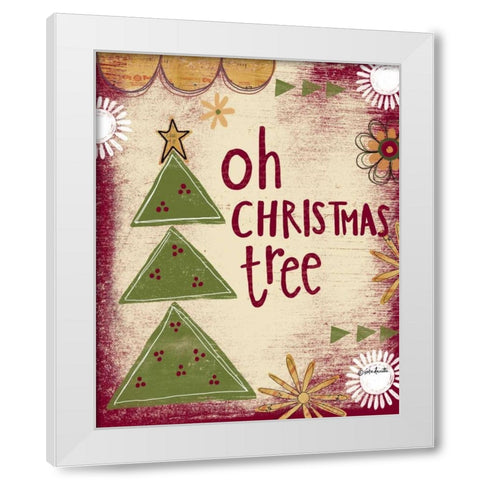 Oh Christmas Tree White Modern Wood Framed Art Print by Doucette, Katie