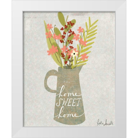 Sweet Home White Modern Wood Framed Art Print by Doucette, Katie