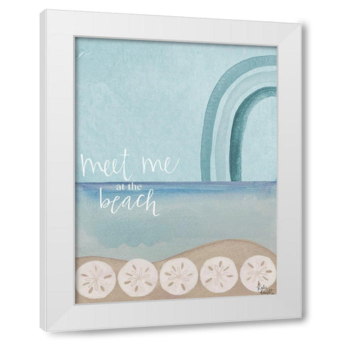 Meet Me at the Beach White Modern Wood Framed Art Print by Doucette, Katie