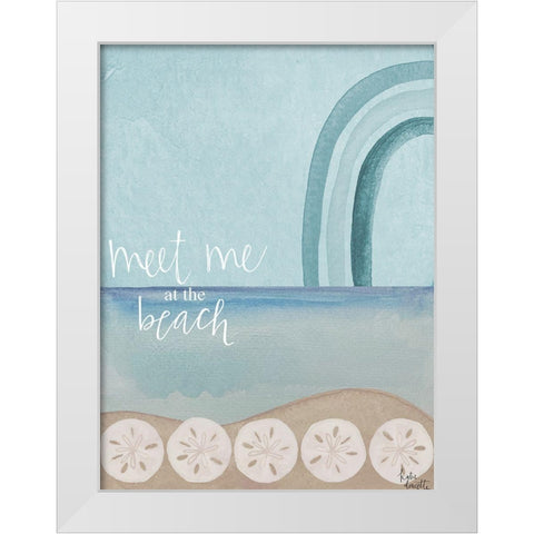 Meet Me at the Beach White Modern Wood Framed Art Print by Doucette, Katie