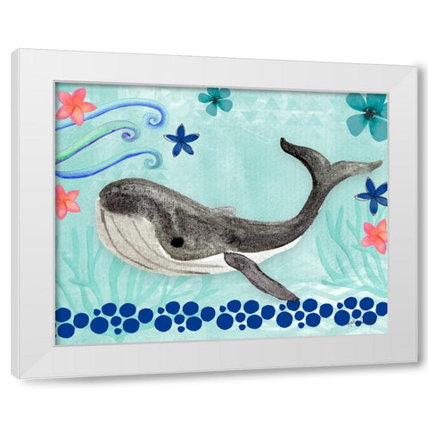 Whale White Modern Wood Framed Art Print by Doucette, Katie