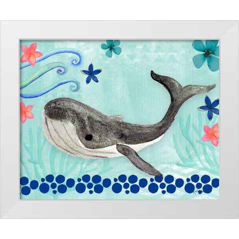 Whale White Modern Wood Framed Art Print by Doucette, Katie