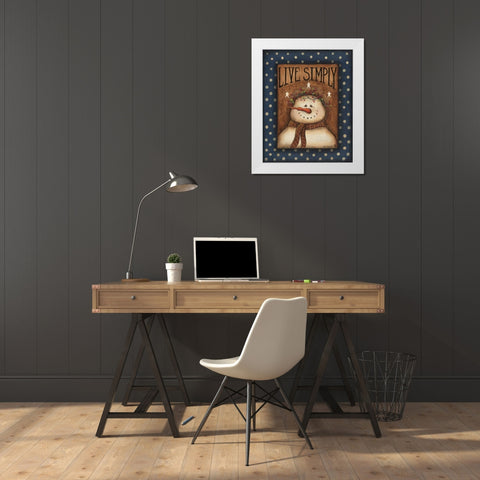 Live Simply White Modern Wood Framed Art Print by Lewis, Kim