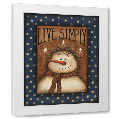 Live Simply White Modern Wood Framed Art Print by Lewis, Kim