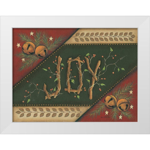 Joy White Modern Wood Framed Art Print by Lewis, Kim