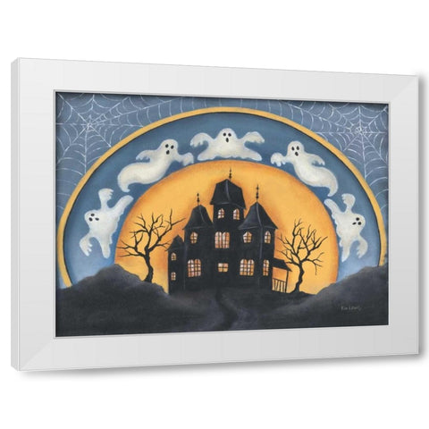 Haunted House White Modern Wood Framed Art Print by Lewis, Kim