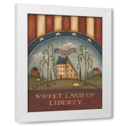 Sweet Land of Liberty White Modern Wood Framed Art Print by Lewis, Kim