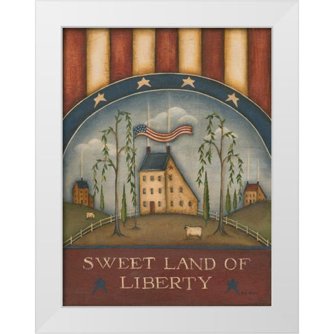 Sweet Land of Liberty White Modern Wood Framed Art Print by Lewis, Kim