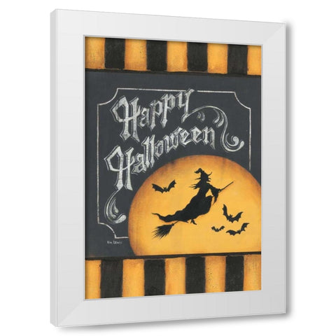 Trick or Treat Flag White Modern Wood Framed Art Print by Lewis, Kim