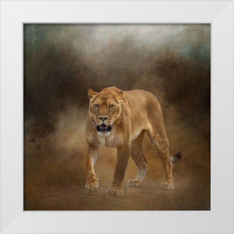 Roadblock White Modern Wood Framed Art Print by Parker, Kelley