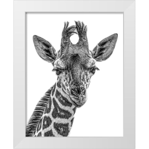 Young One White Modern Wood Framed Art Print by Parker, Kelley