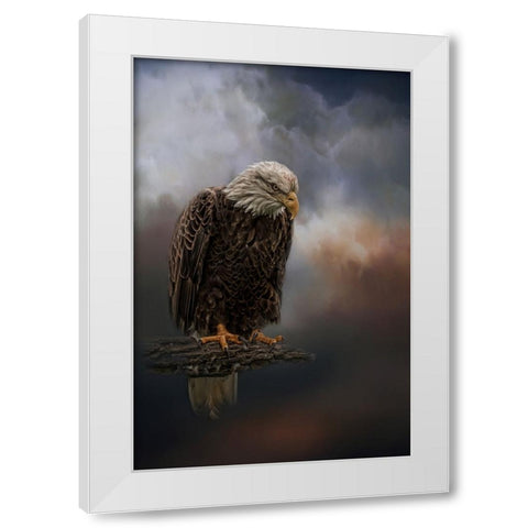 Defying the Storm White Modern Wood Framed Art Print by Parker, Kelley