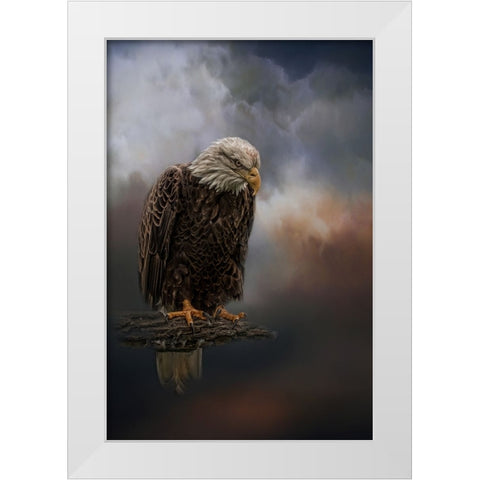 Defying the Storm White Modern Wood Framed Art Print by Parker, Kelley