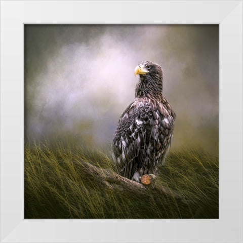 On Watch White Modern Wood Framed Art Print by Parker, Kelley