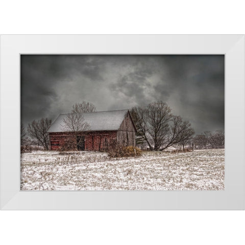 Weathering Winter White Modern Wood Framed Art Print by Parker, Kelley