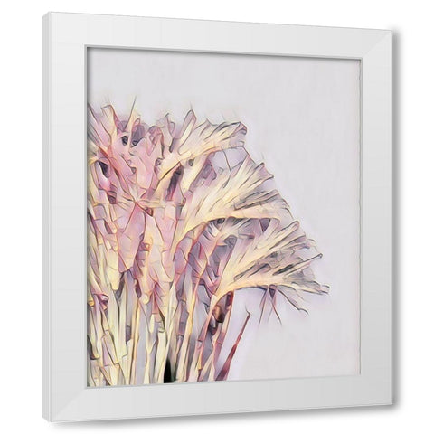 Pink Grass White Modern Wood Framed Art Print by McFerrin, Larry