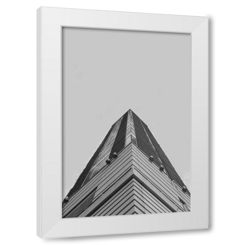 Look Tall IV White Modern Wood Framed Art Print by Lee, Judson