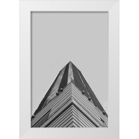 Look Tall IV White Modern Wood Framed Art Print by Lee, Judson