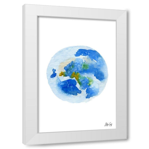 Earth White Modern Wood Framed Art Print by Fay, Mela