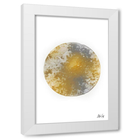 Jupiter White Modern Wood Framed Art Print by Fay, Mela