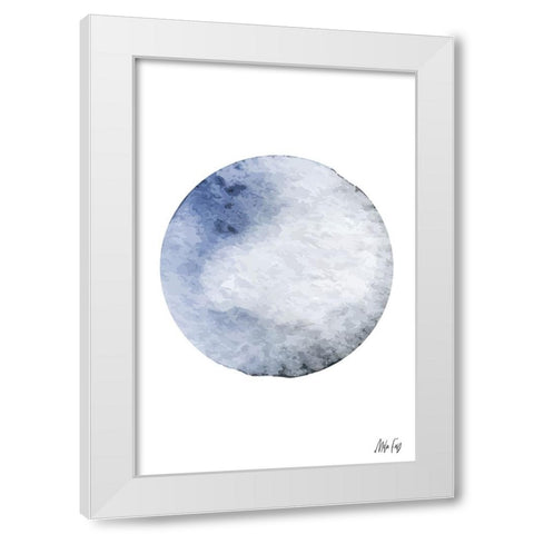 Pluto White Modern Wood Framed Art Print by Fay, Mela