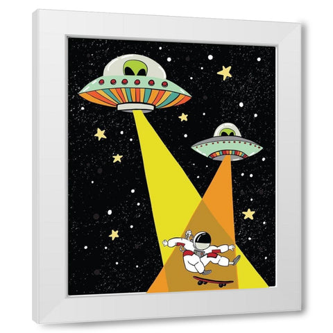 Astronaut White Modern Wood Framed Art Print by Rupp, Mariah