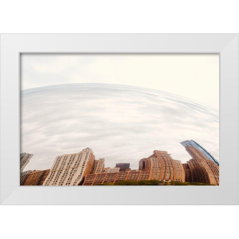 City Reflection III White Modern Wood Framed Art Print by Singleton, Ashley
