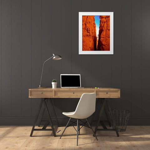 Juxtaposing Colors White Modern Wood Framed Art Print by Singleton, Ashley