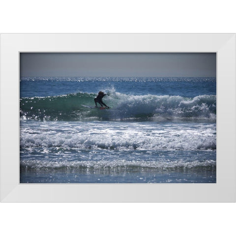 Surfer Buds White Modern Wood Framed Art Print by Singleton, Ashley