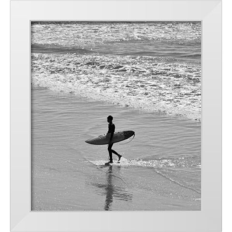 Endless Surfer II White Modern Wood Framed Art Print by Singleton, Ashley