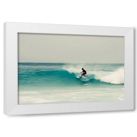 Wave Runner White Modern Wood Framed Art Print by Singleton, Ashley