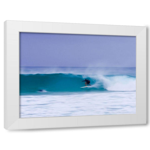 Wave Runner III White Modern Wood Framed Art Print by Singleton, Ashley