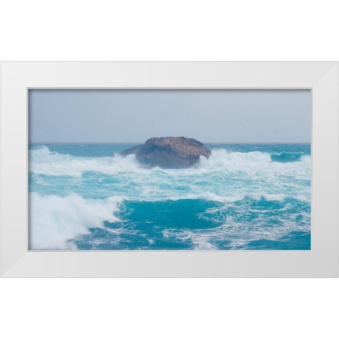 Island White Modern Wood Framed Art Print by Singleton, Ashley