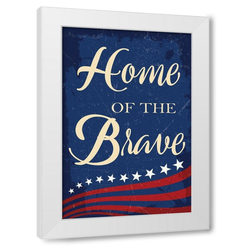 Americana I White Modern Wood Framed Art Print by ND Art