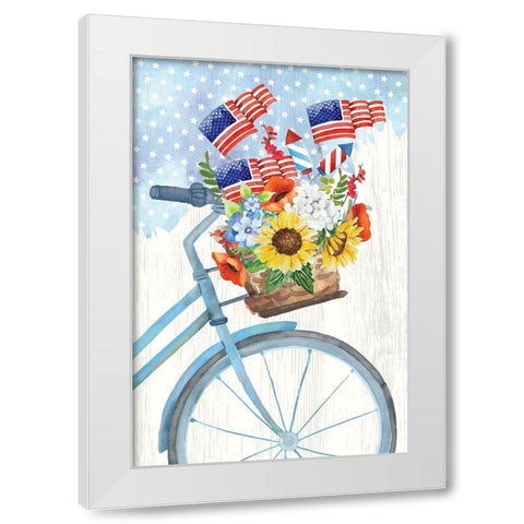Americana I White Modern Wood Framed Art Print by ND Art