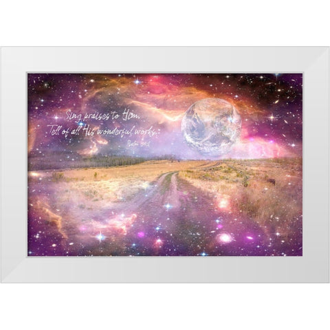 Tell All His Wonderful Works White Modern Wood Framed Art Print by Murdock, Ramona