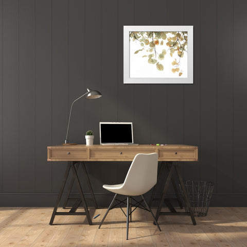 Aspen Leaves II White Modern Wood Framed Art Print by Murdock, Ramona