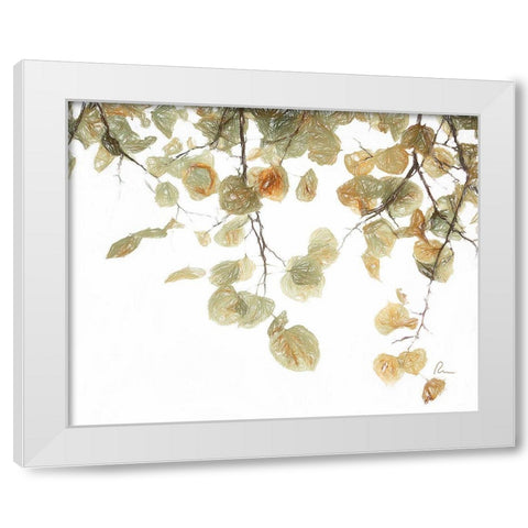 Aspen Leaves II White Modern Wood Framed Art Print by Murdock, Ramona